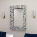 Glass Handmade Recycled Magazine Frame Wall Mirror Multi Colored - Olivia & May