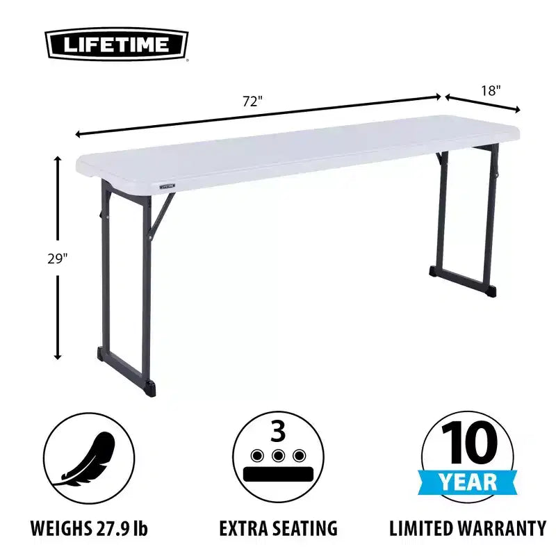 Lifetime Commercial Seminar Table, White