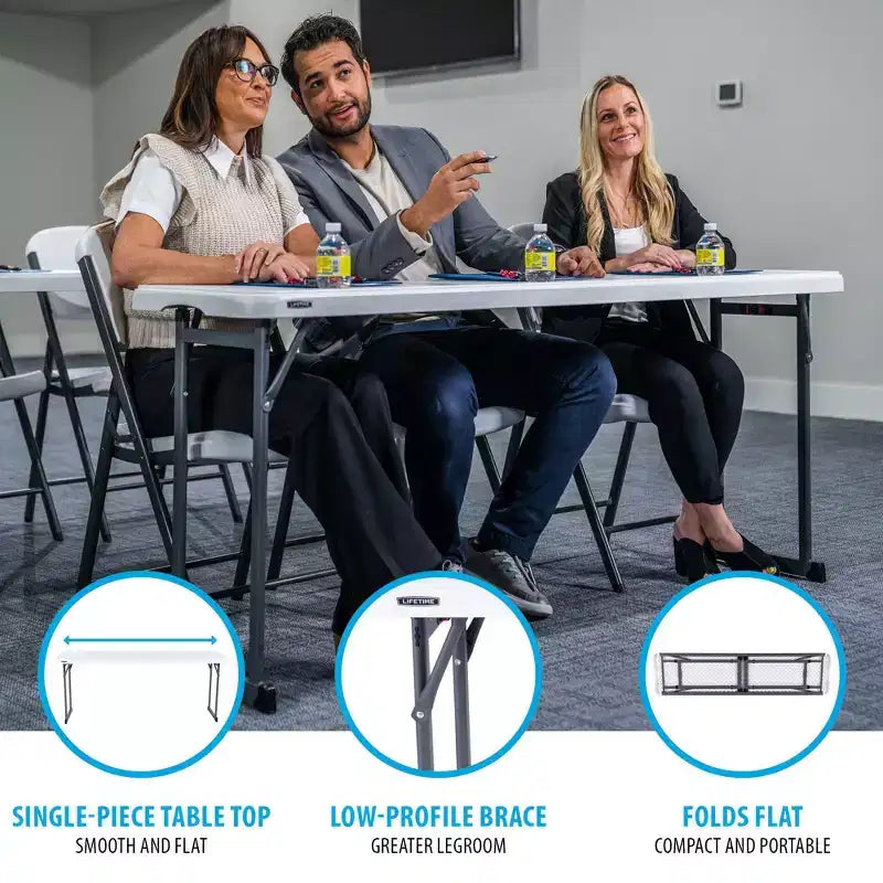 Lifetime Commercial Seminar Table, White