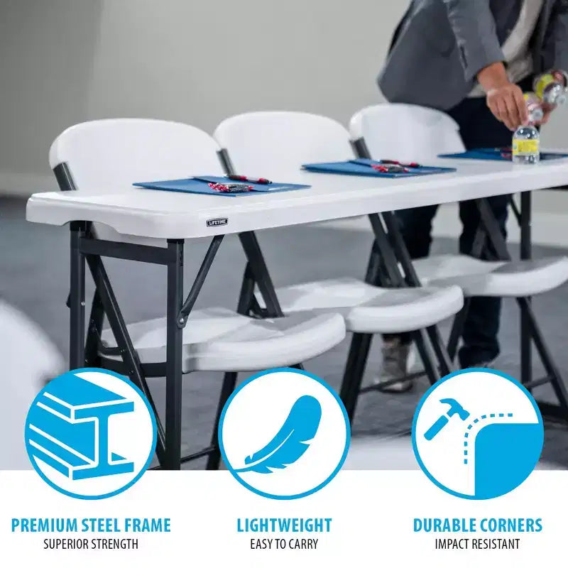 Lifetime Commercial Seminar Table, White
